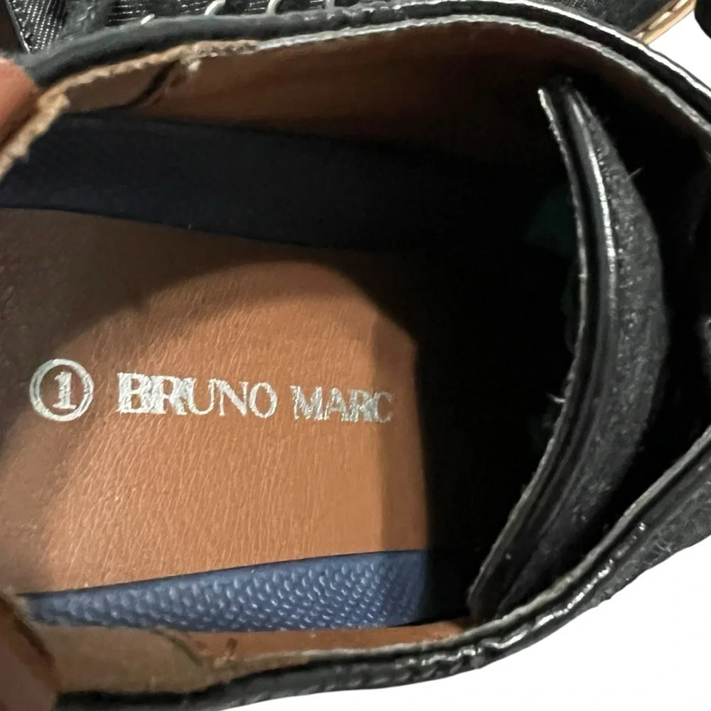 Bruno Marc Boys Sz 1 Dark Navy Oxford Dress Shoes
